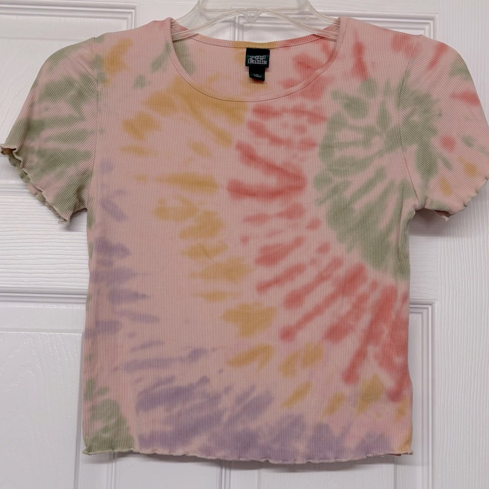 Wild Fable Tie Dye Cropped Ribbed Soft Stretchy Top Sz S